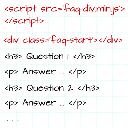 Load the script & mark the FAQ start